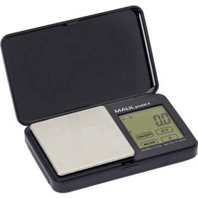 Maul Taschenwaage MAULpocket II, 500 g Zsebmérleg Mérési tartomány (max.) 500 g Elemekről üzemeltetett Fekete Maul Taschenwaage MAULpocket II, 500 g Zsebmérleg Mérési tartomány (max.) 500 g Elemekről üzemeltetett Fekete