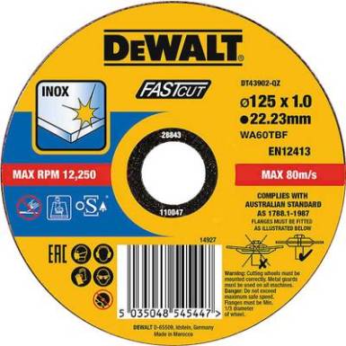 Vágótárcsa, egyenes 1 db Dewalt DT43902 DT43902-QZ 1 db Vágótárcsa, egyenes 1 db Dewalt DT43902 DT43902-QZ 1 db