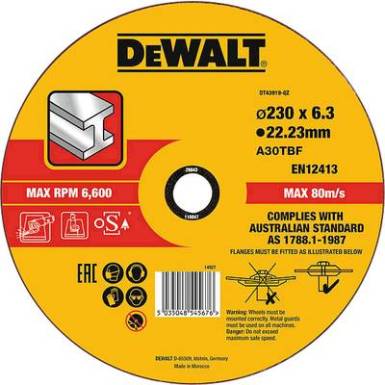 Nagyolótárcsa, hajlított 1 db Dewalt DT43919 DT43919-QZ 1 db Nagyolótárcsa, hajlított 1 db Dewalt DT43919 DT43919-QZ 1 db