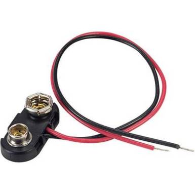 TRU COMPONENTS 18-0094 Elemcs&iacute;ptető 1 9 V-os Patent csatlakoz&oacute; (H x Sz x Ma) 24.5 x 11.8 x 7.3 mm