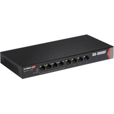 EDIMAX Pro GS-3008P H&aacute;l&oacute;zati switch 8 port PoE funkci&oacute;