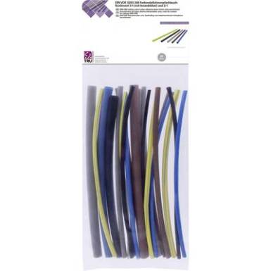 TRU COMPONENTS T1902CA044 Zsugorcső készlet Kék, Barna, Szürke, Zöld/Sárga, Fekete Zsugorodási arány:3:1, 2:1 20 rész TRU COMPONENTS T1902CA044 Zsugorcső készlet Kék, Barna, Szürke, Zöld/Sárga, Fekete Zsugorodási arány:3:1, 2:1 20 rész
