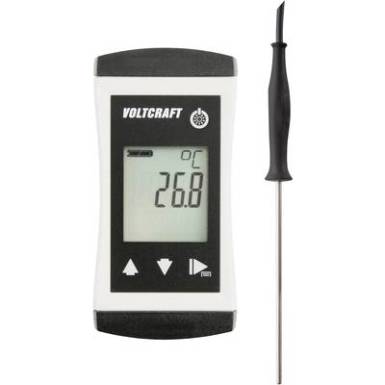 VOLTCRAFT PTM 100 + TPT-201 Hőm&eacute;rs&eacute;klet m&eacute;rőműszer -200 - 450 &deg;C &Eacute;rz&eacute;kelő t&iacute;pus Pt1000 IP65