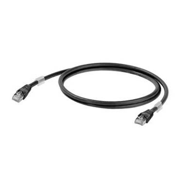 RJ45 Hálózat Csatlakozókábel CAT 6A S/FTP 0.5 m Fekete UL minősített Weidmüller RJ45 Hálózat Csatlakozókábel CAT 6A S/FTP 0.5 m Fekete UL minősített Weidmüller