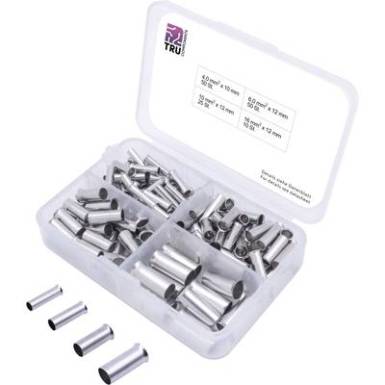 T1903C024 TRU COMPONENTS Érvéghüvely készlet 1 x 4, 6, 10, 16 Szigetelés nélkül Ezüst 135 rész T1903C024 TRU COMPONENTS Érvéghüvely készlet 1 x 4, 6, 10, 16 Szigetelés nélkül Ezüst 135 rész