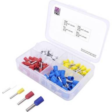 T1903C020 TRU COMPONENTS Érvéghüvely készlet 0.75, 1, 1.50, 2.50 Részlegesen szigetelt 120 rész T1903C020 TRU COMPONENTS Érvéghüvely készlet 0.75, 1, 1.50, 2.50 Részlegesen szigetelt 120 rész