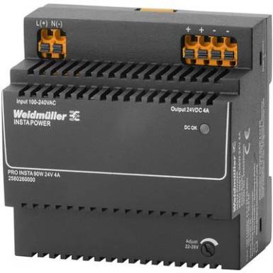 Weidm&uuml;ller PRO INSTA 96W 24V 4A Kalaps&iacute;nes t&aacute;pegys&eacute;g 24 V/DC 4 A 96 W