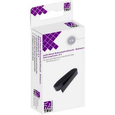 TRU COMPONENTS 8435040 Zsugorcső ragasztó nélkül Fekete 25 mm Zsugorodási arány:2:1 1 m TRU COMPONENTS 8435040 Zsugorcső ragasztó nélkül Fekete 25 mm Zsugorodási arány:2:1 1 m
