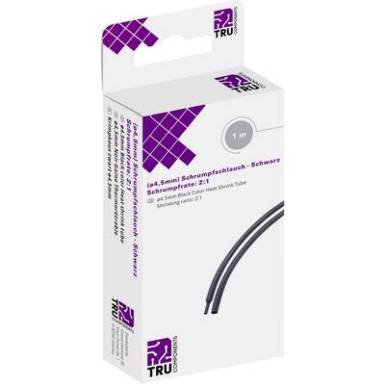 TRU COMPONENTS 8435124 Zsugorcső ragasztó nélkül Fekete 4.50 mm Zsugorodási arány:2:1 1 m TRU COMPONENTS 8435124 Zsugorcső ragasztó nélkül Fekete 4.50 mm Zsugorodási arány:2:1 1 m