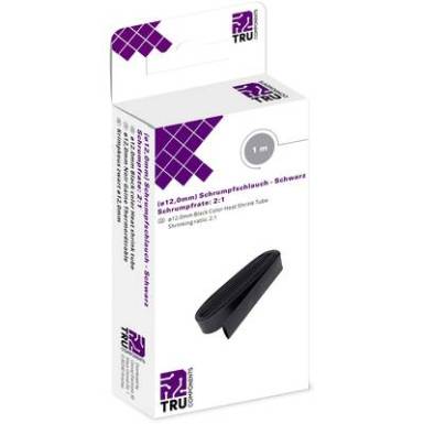 TRU COMPONENTS 8435128 Zsugorcső ragasztó nélkül Fekete 12 mm Zsugorodási arány:2:1 1 m TRU COMPONENTS 8435128 Zsugorcső ragasztó nélkül Fekete 12 mm Zsugorodási arány:2:1 1 m
