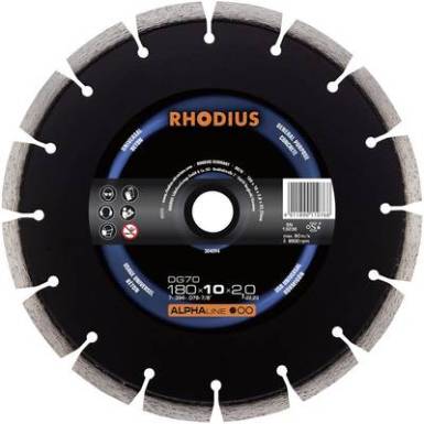 Rhodius DG70 gyémántvágó korong 180 x 7,0 x 2,0 x 22,23 mm Rhodius 304094 ? 180 mm 1 db Rhodius DG70 gyémántvágó korong 180 x 7,0 x 2,0 x 22,23 mm Rhodius 304094 ? 180 mm 1 db