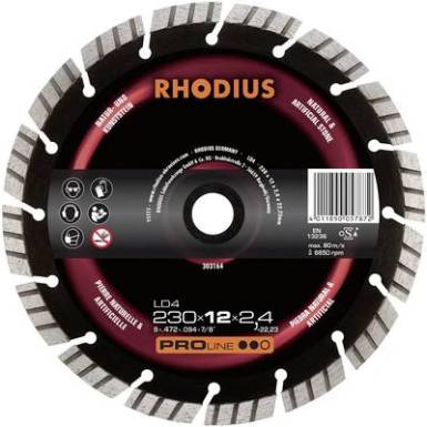 Rhodius LD4 gyémántvágó korong 180 x 12,0 x 2,4 x 22,23 mm Rhodius 303163 ? 180 mm 1 db Rhodius LD4 gyémántvágó korong 180 x 12,0 x 2,4 x 22,23 mm Rhodius 303163 ? 180 mm 1 db