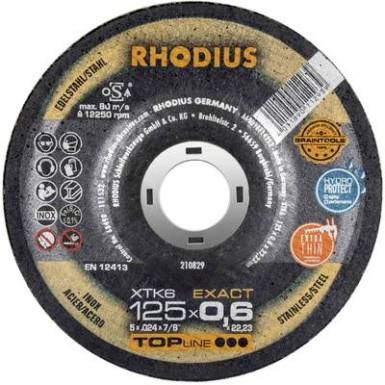 Vágótárcsa, hajlított 115 mm 22.23 mm Rhodius XTK6 EXACT 210828 1 db Vágótárcsa, hajlított 115 mm 22.23 mm Rhodius XTK6 EXACT 210828 1 db