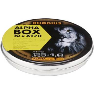 Vágótárcsa, egyenes 115 mm 22.23 mm Rhodius XT70 BOX 208225 10 db Vágótárcsa, egyenes 115 mm 22.23 mm Rhodius XT70 BOX 208225 10 db