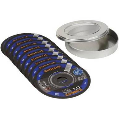 Vágótárcsa, egyenes 125 mm 22.23 mm Rhodius XT67 210744 10 db Vágótárcsa, egyenes 125 mm 22.23 mm Rhodius XT67 210744 10 db