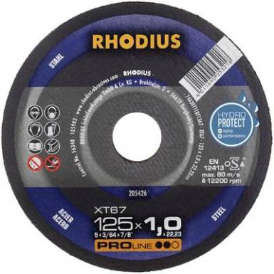 Vágótárcsa, egyenes 180 mm 22.23 mm Rhodius XT67 205710 1 db Vágótárcsa, egyenes 180 mm 22.23 mm Rhodius XT67 205710 1 db