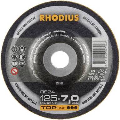 Nagyolótárcsa, hajlított 125 mm 22.23 mm Rhodius RS24 200357 1 db Nagyolótárcsa, hajlított 125 mm 22.23 mm Rhodius RS24 200357 1 db