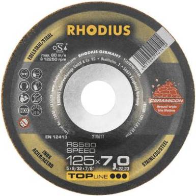 Nagyol&oacute;t&aacute;rcsa, hajl&iacute;tott 115 mm 22.23 mm Rhodius RS580 SPEED 210656 1 db