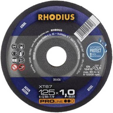 Vágótárcsa, egyenes 230 mm 22.23 mm Rhodius XT67 205711 1 db Vágótárcsa, egyenes 230 mm 22.23 mm Rhodius XT67 205711 1 db