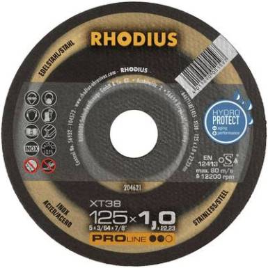 Vágótárcsa, egyenes 180 mm 22.23 mm Rhodius XT38 205701 1 db Vágótárcsa, egyenes 180 mm 22.23 mm Rhodius XT38 205701 1 db