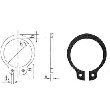 Tengelybiztosító gyűrű, tengely ?: 5 mm, 20 db, Reely Tengelybiztosító gyűrű, tengely ?: 5 mm, 20 db, Reely