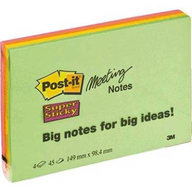 Post-it 7100043257 149 mm x 98 mm Neonzöld, Neon narancs 180 lap Post-it 7100043257 149 mm x 98 mm Neonzöld, Neon narancs 180 lap