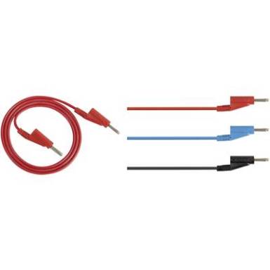 M&eacute;rővezet&eacute;k k&eacute;szlet [lamell&aacute;s dug&oacute;, 4mm - lamell&aacute;s dug&oacute;, 4mm] 1 m K&eacute;k Rohde & Schwarz HZ10B