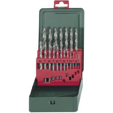 Metabo 627153000 HSS Fém spirálfúró készlet 19 részes Csiszolt DIN 338 Henger szár 1 készlet Metabo 627153000 HSS Fém spirálfúró készlet 19 részes Csiszolt DIN 338 Henger szár 1 készlet