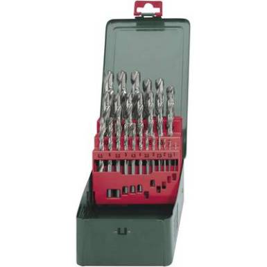 Metabo 627154000 HSS Fém spirálfúró készlet 25 részes Csiszolt DIN 338 Henger szár 1 készlet Metabo 627154000 HSS Fém spirálfúró készlet 25 részes Csiszolt DIN 338 Henger szár 1 készlet