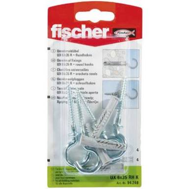 Fali tipli, dübel Fischer UX 6 x 35 RH K 35 mm 6 mm 94248 4 db Fali tipli, dübel Fischer UX 6 x 35 RH K 35 mm 6 mm 94248 4 db