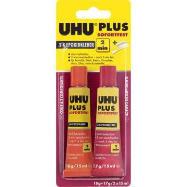 UHU Plus Sofortfest Kétkomponensű ragasztó 45705 35 g UHU Plus Sofortfest Kétkomponensű ragasztó 45705 35 g