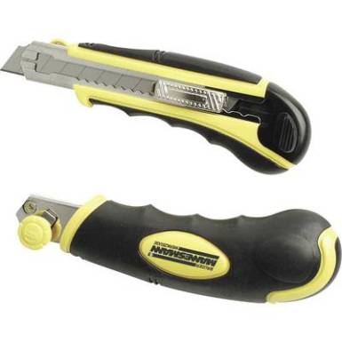 Univerzális kés softgrip markolattal, automatikus penge utánvezetéssel Brüder Mannesmann 60100 Cutter kés Univerzális kés softgrip markolattal, automatikus penge utánvezetéssel Brüder Mannesmann 60100 Cutter kés