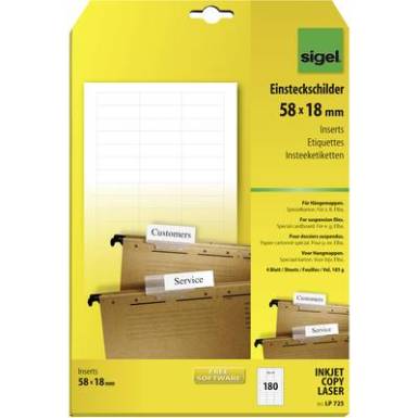 Sigel 58 mm x 18 mm LP725 Sigel 58 mm x 18 mm LP725