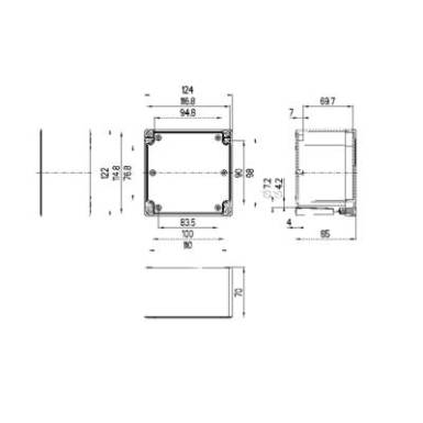Installációs műszerdoboz 124 x 122 x 85 mm, polikarbonát, szürke (RAL 7035), Spelsberg TG PC 1212-9-o Installációs műszerdoboz 124 x 122 x 85 mm, polikarbonát, szürke (RAL 7035), Spelsberg TG PC 1212-9-o