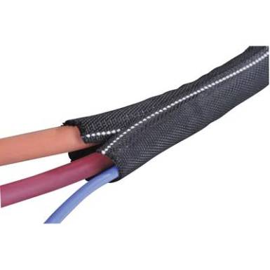 Fonat védőtömlő Fekete, Fehér Poliészter 29 - 32 mm HellermannTyton 170-01107 Twist-In-FR 32 méteráru Fonat védőtömlő Fekete, Fehér Poliészter 29 - 32 mm HellermannTyton 170-01107 Twist-In-FR 32 méteráru