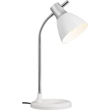 Asztali l&aacute;mpa Energiatakar&eacute;kos l&aacute;mpa E27 40 W EEK: f&eacute;nyforr&aacute;st&oacute;l f&uuml;gg Brilliant Jan 92762/05 Feh&eacute;r