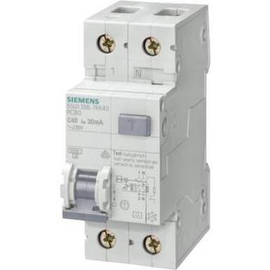 Siemens 5SU1356-7KK10 FI v&eacute;dőkapcsol&oacute; 2 p&oacute;lus&uacute; 10 A 0.03 A 230 V