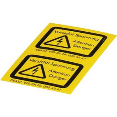 Figyelmeztető kombi tábla Vorsicht! Spannung 10 db Figyelmeztető kombi tábla Vorsicht! Spannung 10 db