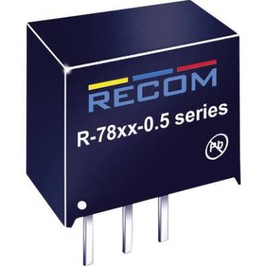 RECOM R-786.5-0.5 DC/DC feszültségváltó, nyák 6.5 V/DC 0.5 A 3.75 W Kimenetek száma: 1 x RECOM R-786.5-0.5 DC/DC feszültségváltó, nyák 6.5 V/DC 0.5 A 3.75 W Kimenetek száma: 1 x