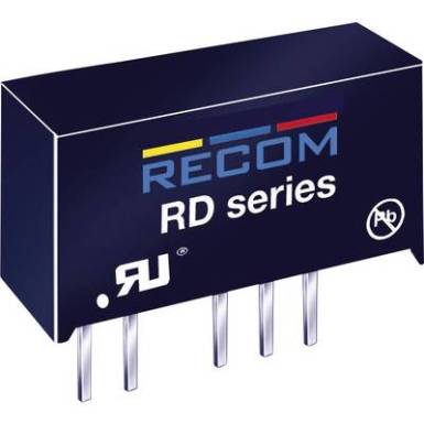 RECOM RD-0505D DC/DC feszültségváltó, nyák 5 V/DC 5 V/DC, -5 V/DC 200 mA 2 W Kimenetek száma: 2 x RECOM RD-0505D DC/DC feszültségváltó, nyák 5 V/DC 5 V/DC, -5 V/DC 200 mA 2 W Kimenetek száma: 2 x