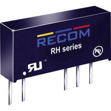 RECOM RH-0515D DC/DC feszültségváltó, nyák 5 V/DC 15 V/DC, -15 V/DC 33 mA 1 W Kimenetek száma: 2 x RECOM RH-0515D DC/DC feszültségváltó, nyák 5 V/DC 15 V/DC, -15 V/DC 33 mA 1 W Kimenetek száma: 2 x