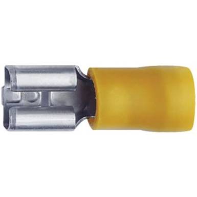 Csúszósarus hüvely Dugasz szélesség: 6.3 mm Dugaszolási vastagság: 0.8 mm 180 ° Részlegesen szigetelt Sárga Klauke 750 1 db Csúszósarus hüvely Dugasz szélesség: 6.3 mm Dugaszolási vastagság: 0.8 mm 180 ° Részlegesen szigetelt Sárga Klauke 750 1 db