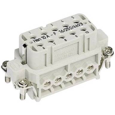 Csatlakoz&oacute; bet&eacute;t, csavaros Han(R) A 09 20 010 2812 Harting 10 + PE