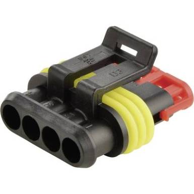 TE Connectivity Hüvelyház kábel AMP-Superseal 1.5mm Series Pólusok száma 4 Raszterméret: 6 mm 282088-1 1 db TE Connectivity Hüvelyház kábel AMP-Superseal 1.5mm Series Pólusok száma 4 Raszterméret: 6 mm 282088-1 1 db