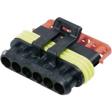 TE Connectivity Hüvelyház kábel AMP-Superseal 1.5mm Series Pólusok száma 6 Raszterméret: 6 mm 282090-1 1 db TE Connectivity Hüvelyház kábel AMP-Superseal 1.5mm Series Pólusok száma 6 Raszterméret: 6 mm 282090-1 1 db