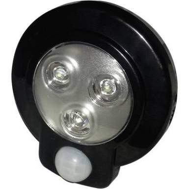 LED-es polc alá szerelhető lámpa mozgásérzékelővel, fekete, kerek, Müller Licht 57013 LED-es polc alá szerelhető lámpa mozgásérzékelővel, fekete, kerek, Müller Licht 57013