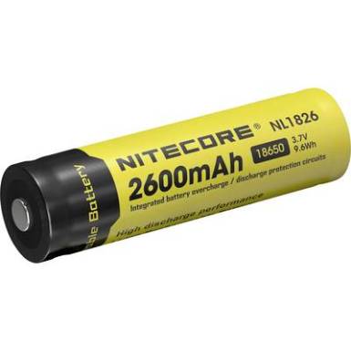 NiteCore NL1826 Speciális akku 18650 Lítiumion 3.7 V 2600 mAh NiteCore NL1826 Speciális akku 18650 Lítiumion 3.7 V 2600 mAh
