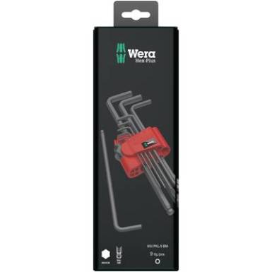 Belső hatlap Hajlított csavarhúzó készlet 9 részes Wera 950 PKL/9 BM SB SiS Belső hatlap Hajlított csavarhúzó készlet 9 részes Wera 950 PKL/9 BM SB SiS