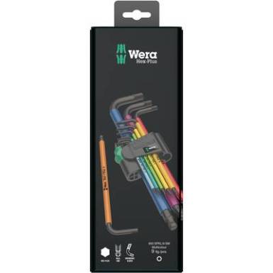 Belső hatlap Hajl&iacute;tott csavarh&uacute;z&oacute; k&eacute;szlet 9 r&eacute;szes Wera 950 SPKL/9 SM N