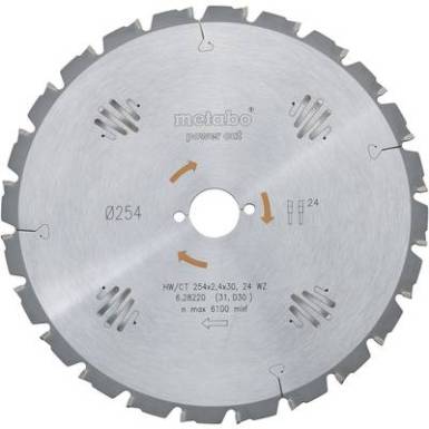 Keményfém körfűrészlap 254 x 30 x 1.8 mm Fogak száma (collonként): 60 Metabo HW/CT 254X30 60 WZ 628222000 1 db Keményfém körfűrészlap 254 x 30 x 1.8 mm Fogak száma (collonként): 60 Metabo HW/CT 254X30 60 WZ 628222000 1 db